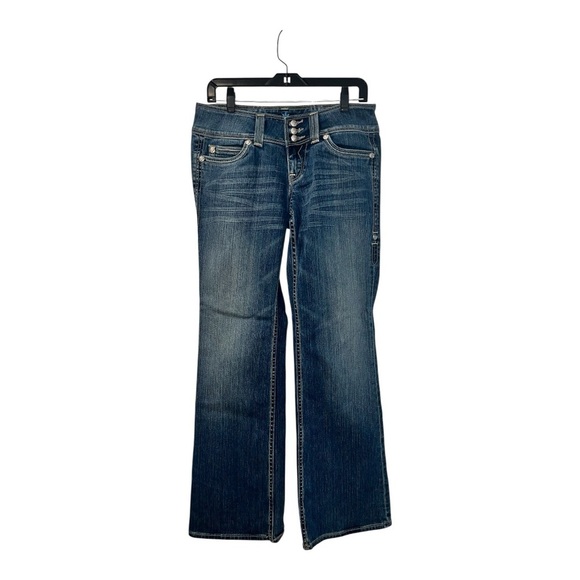 Sang Real by Miss Me Stylish Blue Boot Cut Jeans for Women size 30 EUC - Picture 1 of 10